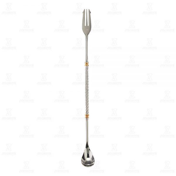 Yukiwa Bar Spoon with Gold Bands Jiggers Bar Equipment Specialists